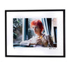 Rare, fine art print of david bowie gazing out a window at Haddon Hall. Photo signed by the photographer Mick Rock. 
