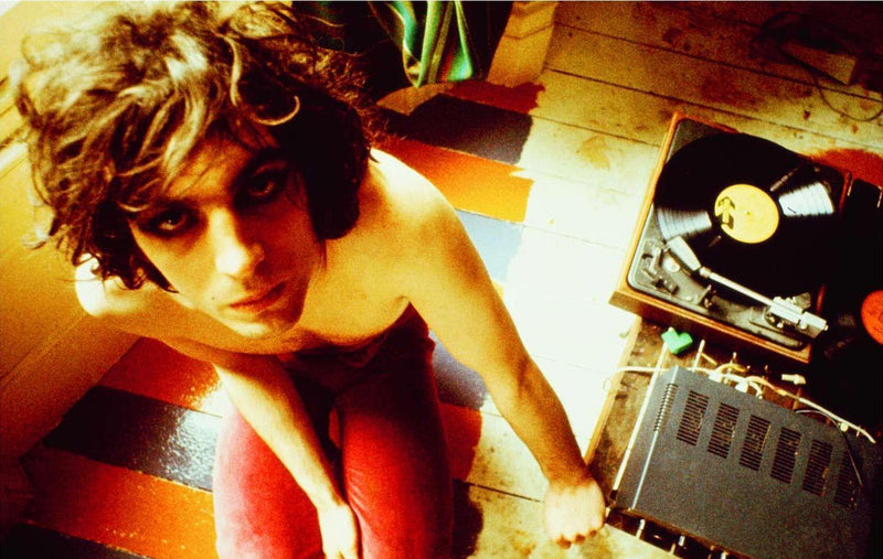 Hand signed by Mick Rock, rare, Syd Barrett With Record Player, London, 1969, shot by photographer mick rock, limited edition, signed print, art gallery, la maison rebelle, los angeles, home decor, fine art photography, interior design.